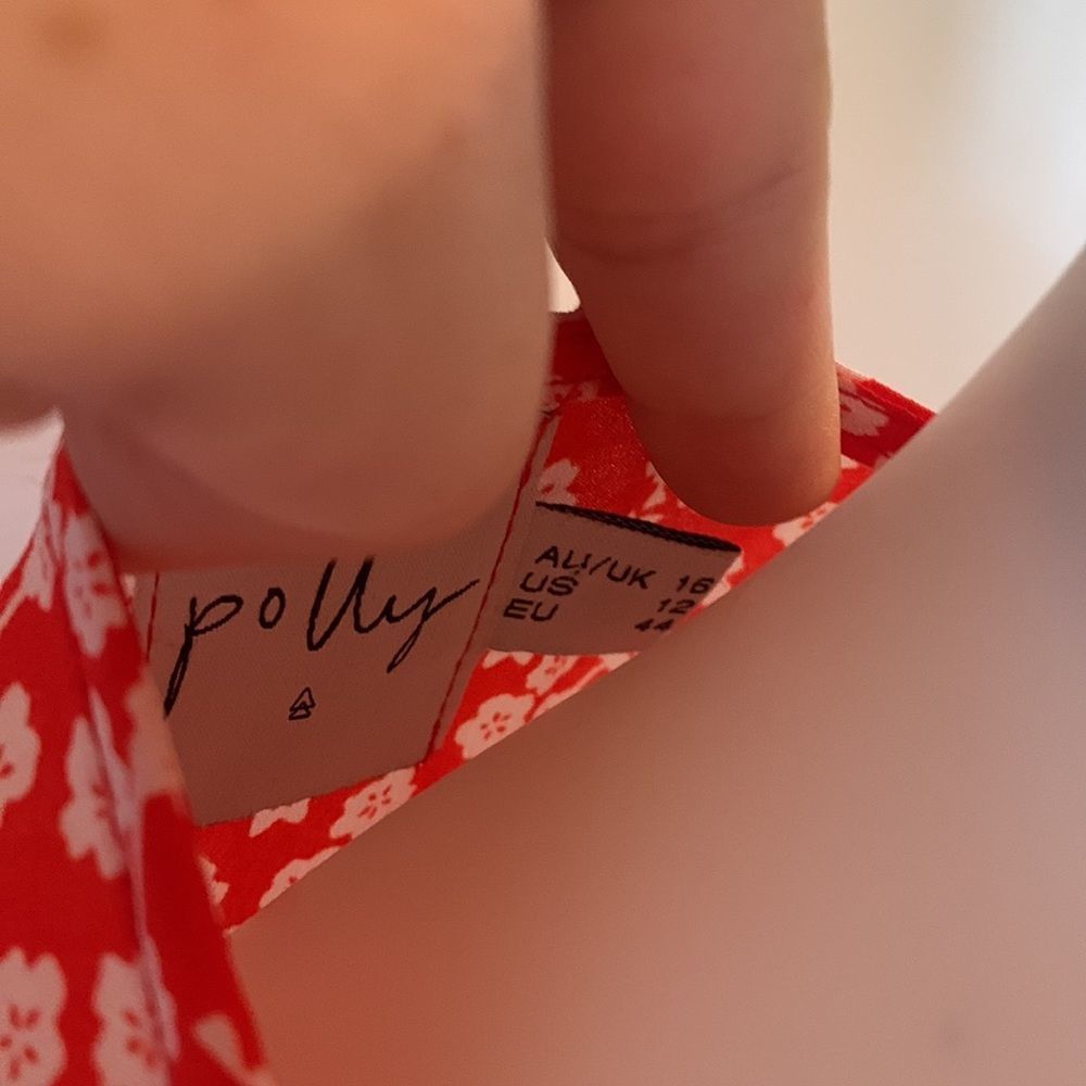 [Princess Polly] Red/White Floral Romper - Size 12 - Picture 5 of 6